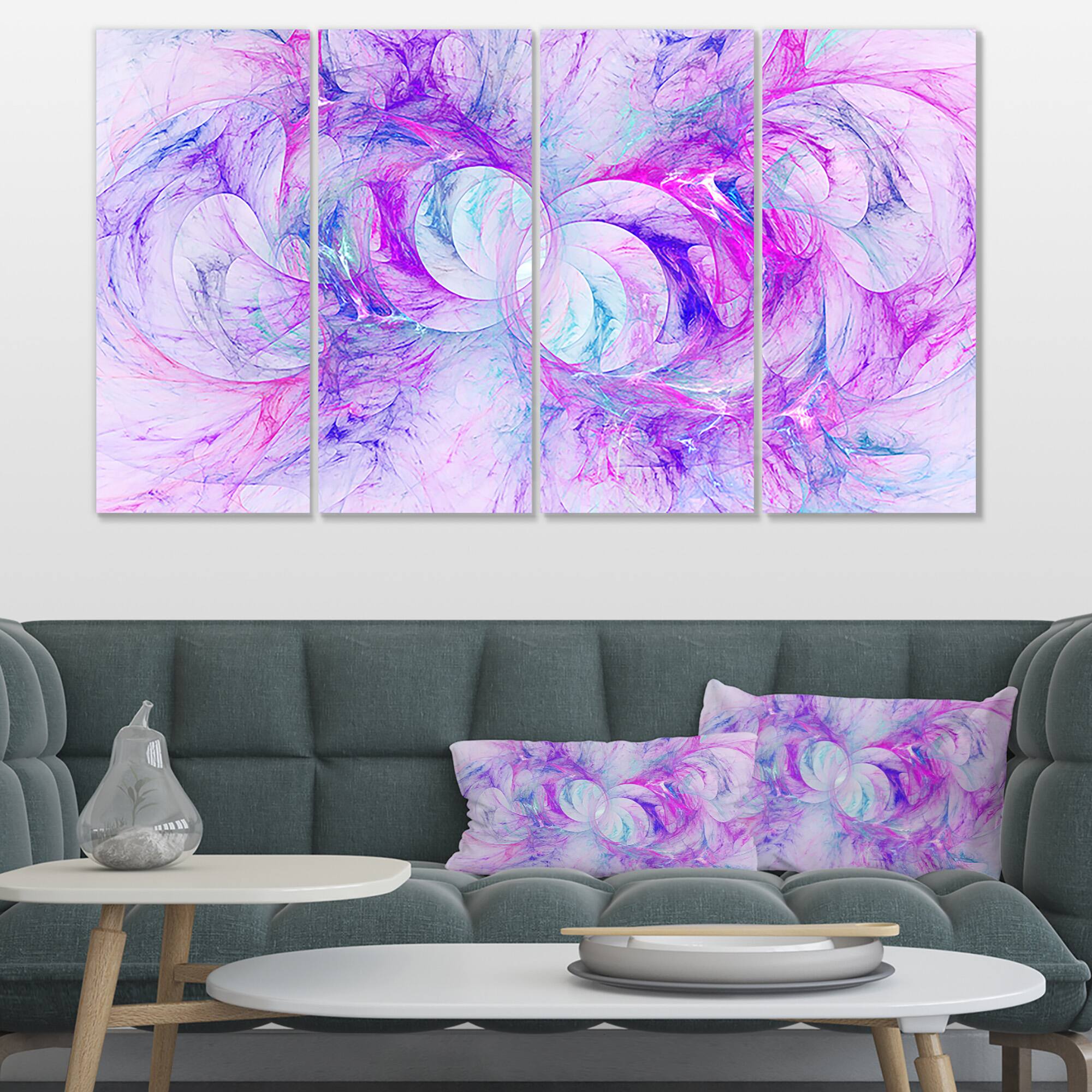 Designart - Light Purple Fractal Texture